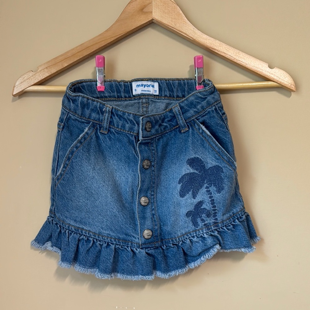 Mayoral Blue Denim Skirt for Kids